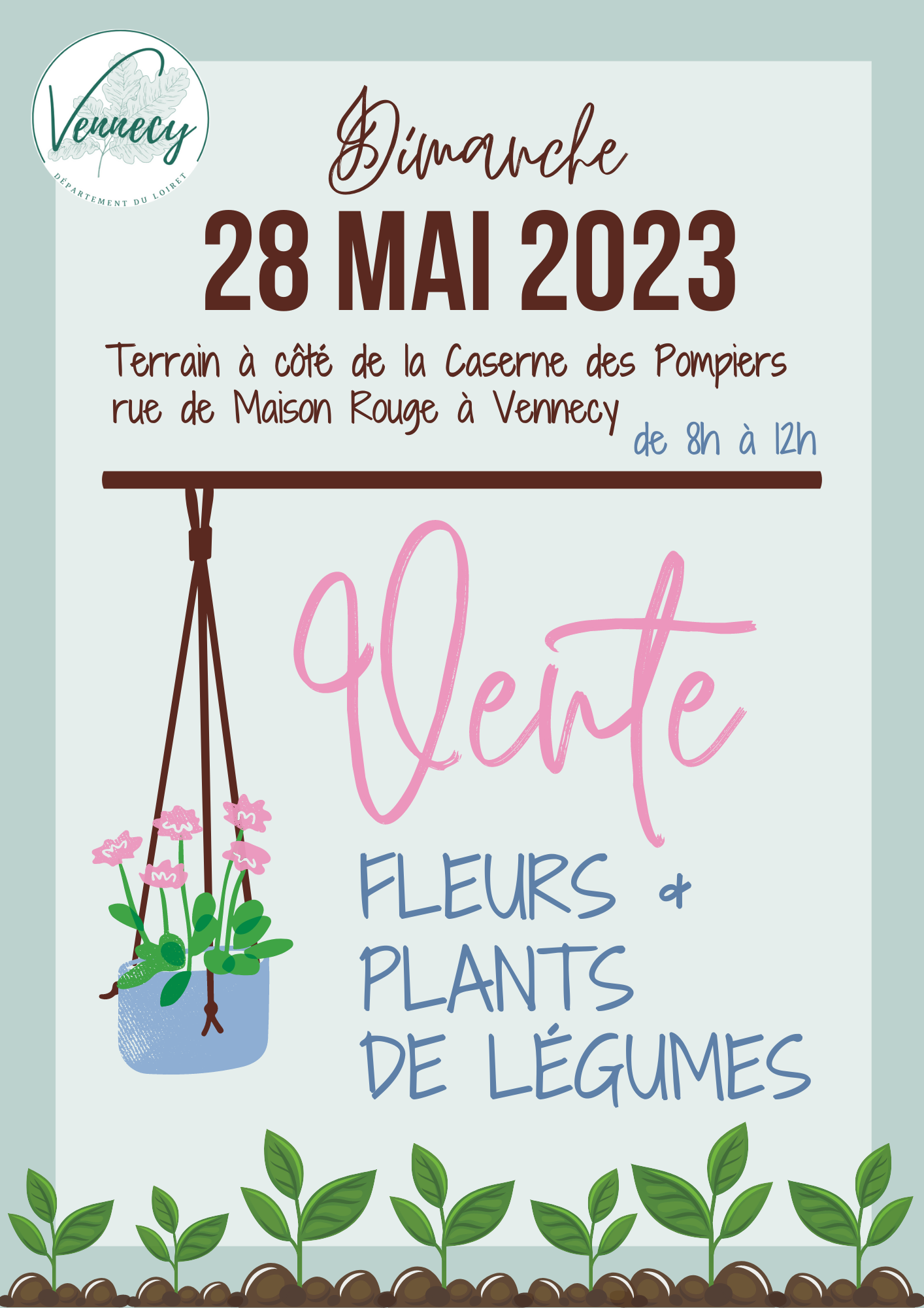 Affiche - Vente fleurs et plants de légumes