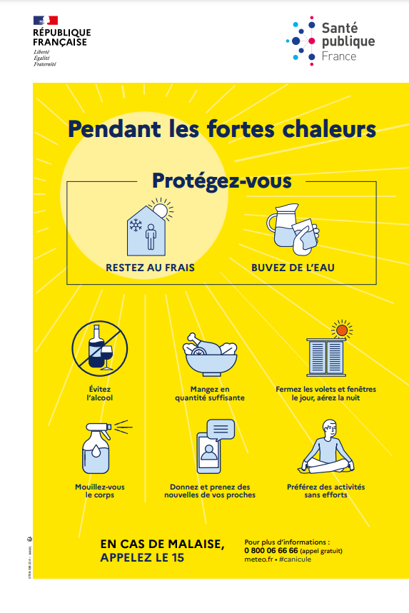 Protégez-vous pendant les fortes chaleurs