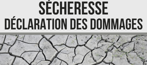Sécheresse : déclaration des dommages