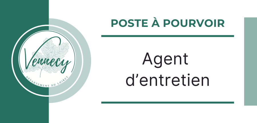 Poste à pourvoir - Agent d'entretien